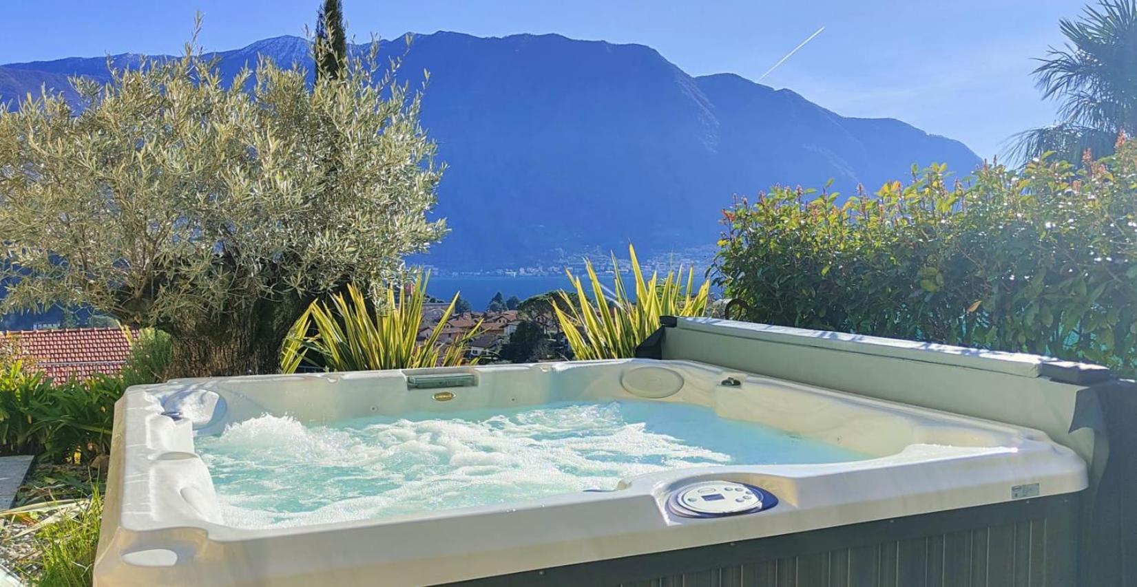 Magic Garden With Jacuzzi-Pool And Luxury Lake Como View Lenno Exterior photo